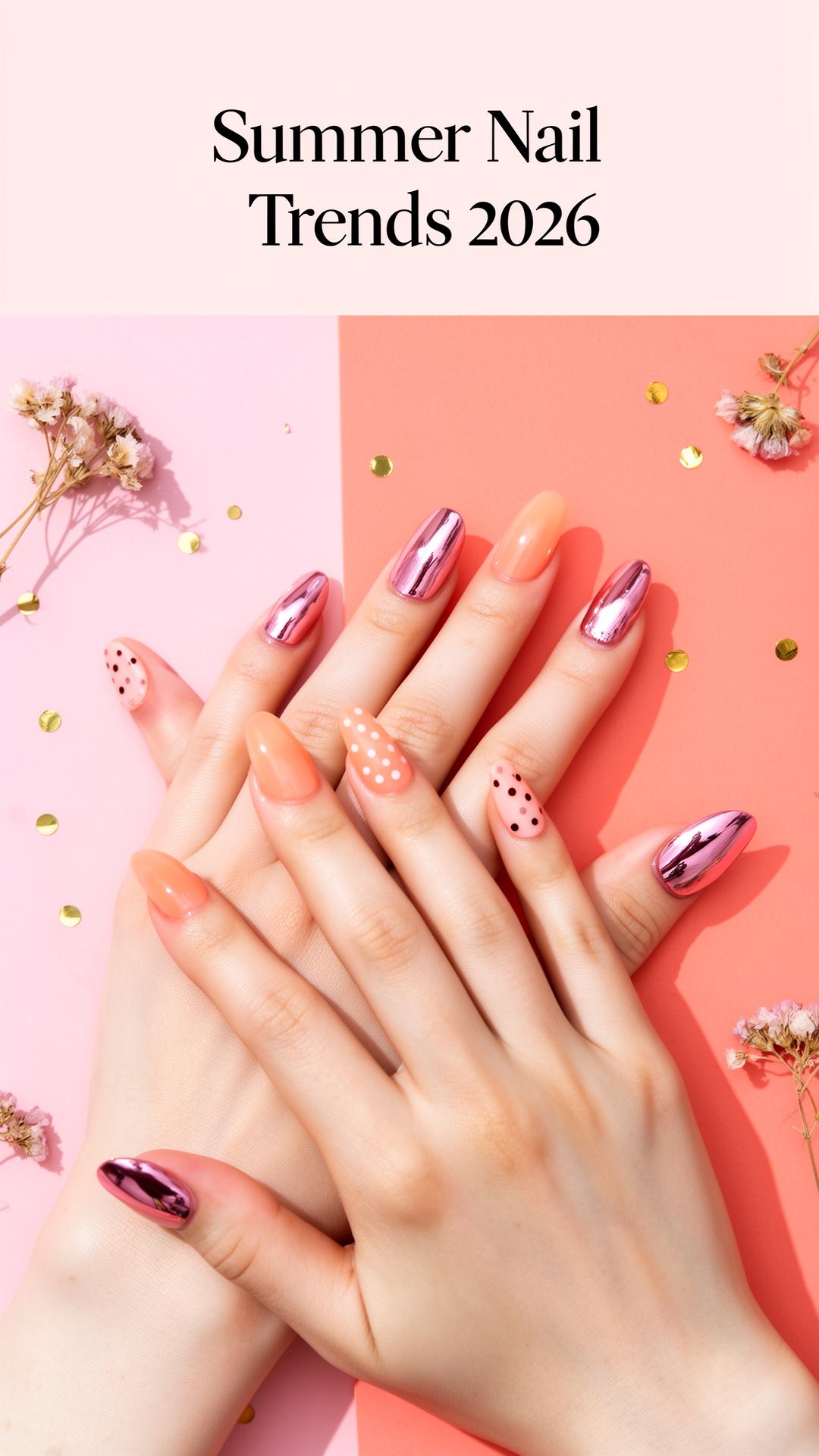 Sommer Nägel 2026 Trends — Jelly, Chrome und Polka Dots